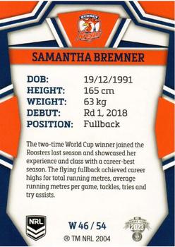 2023 NRL Traders Titanium - NRLW #W46 Samantha Bremner Back